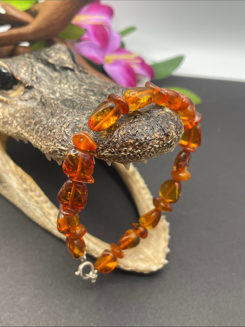 Baltic Amber bracelet with 925 clasp